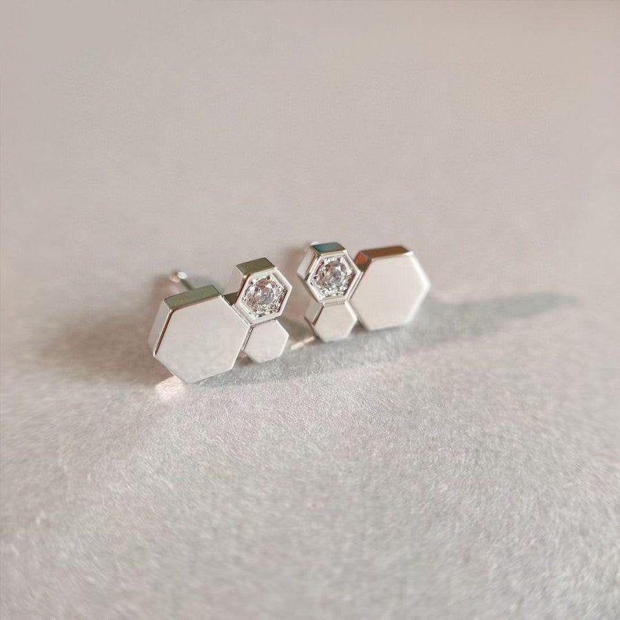 [Regal Jewels]BEE LOVE SILVER DIAMOND EARRINGS