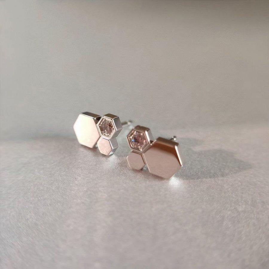[Regal Jewels]BEE LOVE SILVER DIAMOND EARRINGS
