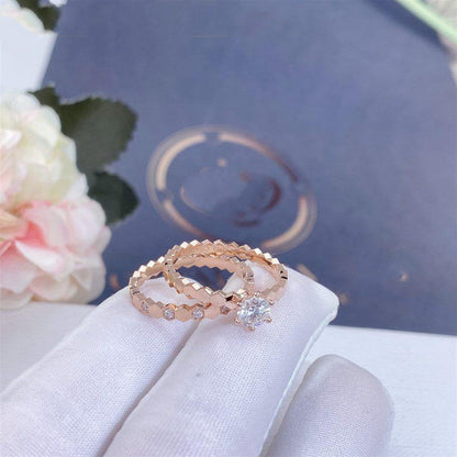 [Regal Jewels]BEE LOVE RING PINK GOLD 1 DIAMOND