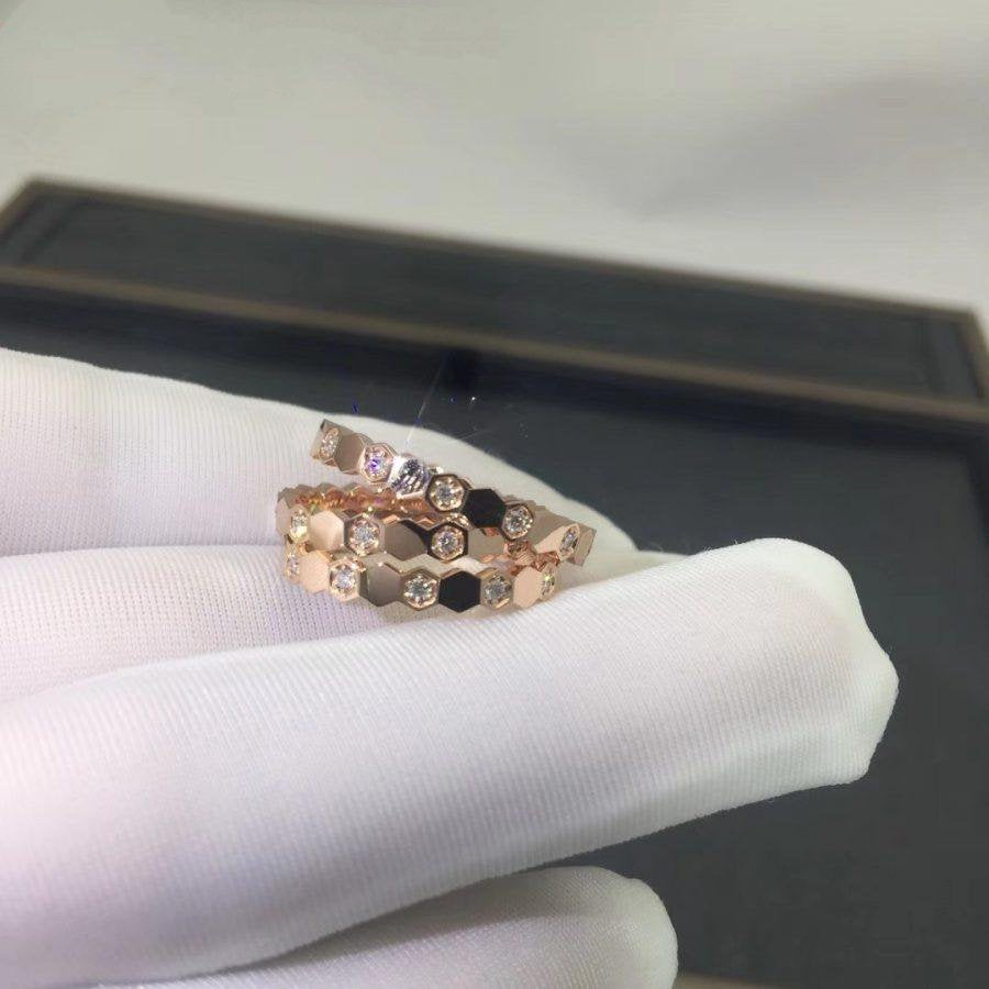 [Regal Jewels]BEE LOVE RING PINK GOLD DIAMOND