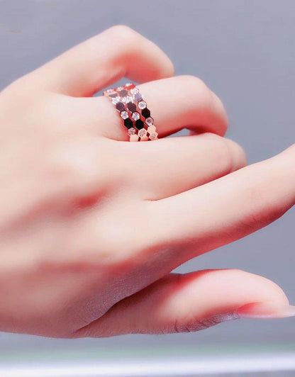 [Regal Jewels]BEE LOVE RING PINK GOLD DIAMOND