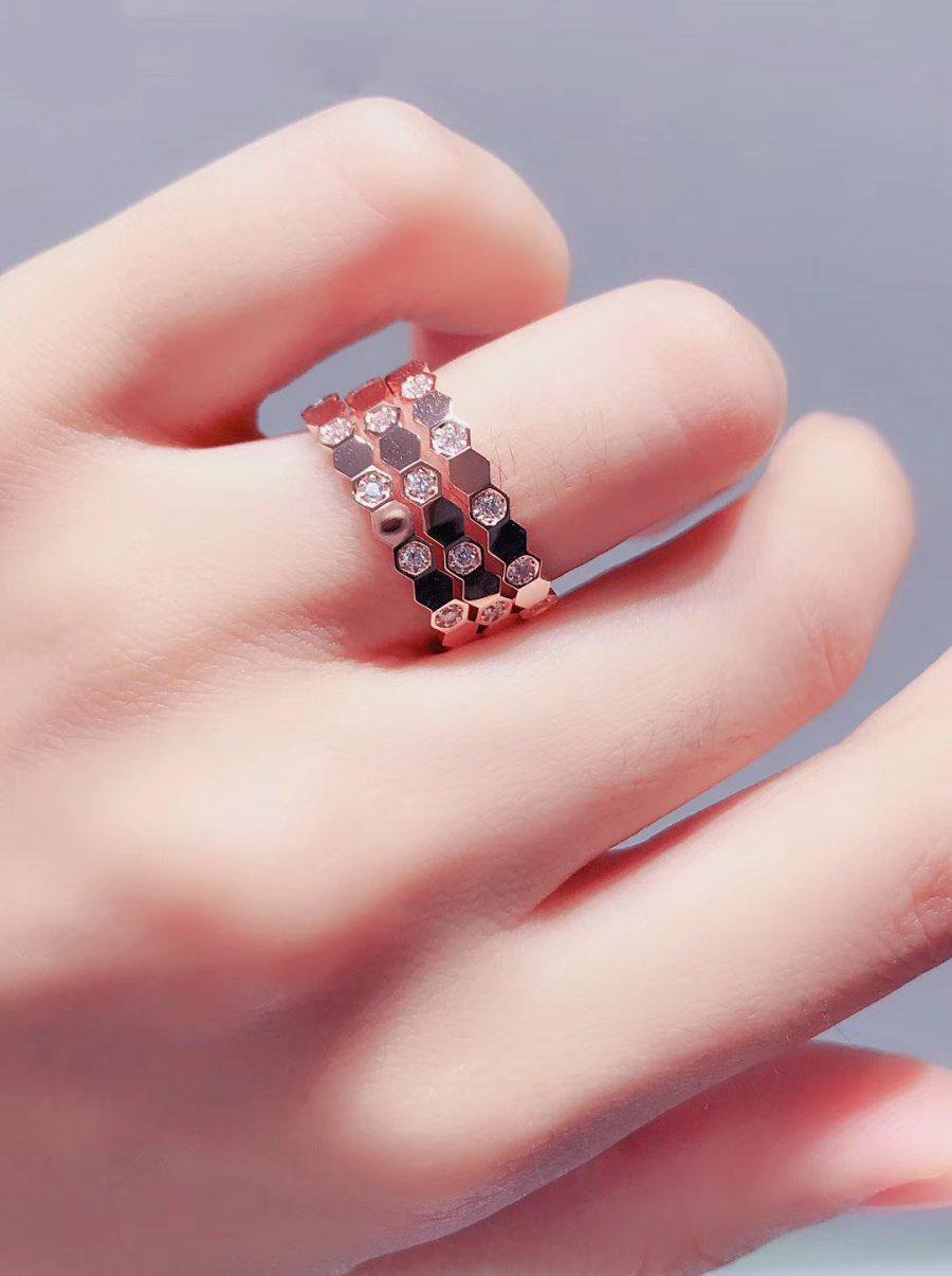 [Regal Jewels]BEE LOVE RING PINK GOLD DIAMOND