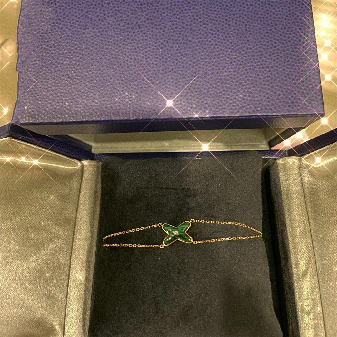 [Regal Jewels]JEUX BRACELET MALACHITE PINK GOLD 1 DIAMOND