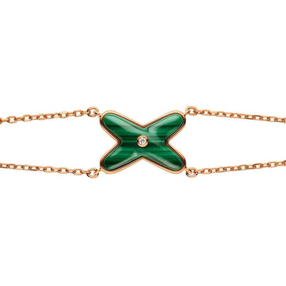[Regal Jewels]JEUX BRACELET MALACHITE PINK GOLD 1 DIAMOND