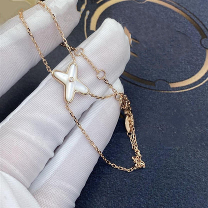 [Regal Jewels]JEUX BRACELET WHITE MOP PINK GOLD 1 DIAMOND