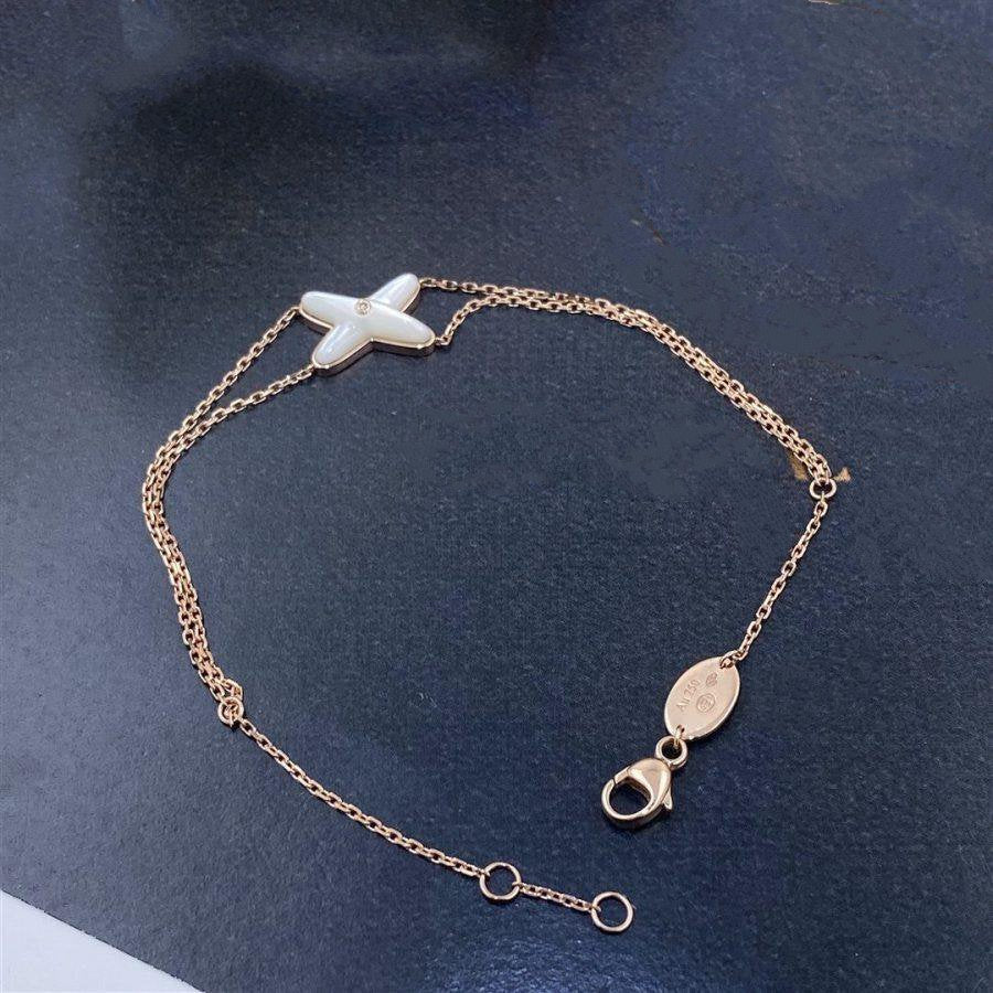 [Regal Jewels]JEUX BRACELET WHITE MOP PINK GOLD 1 DIAMOND