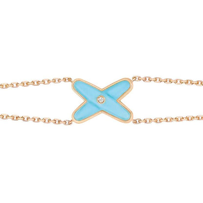 [Regal Jewels]JEUX BRACELET TURQUOISE PINK GOLD 1 DIAMOND