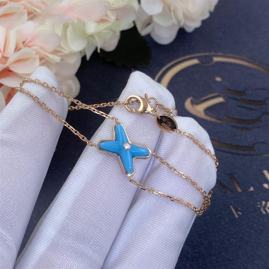 [Regal Jewels]JEUX BRACELET TURQUOISE PINK GOLD 1 DIAMOND