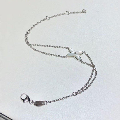 [Regal Jewels]JEUX BRACELET WHITE MOP SILVER 1 DIAMOND