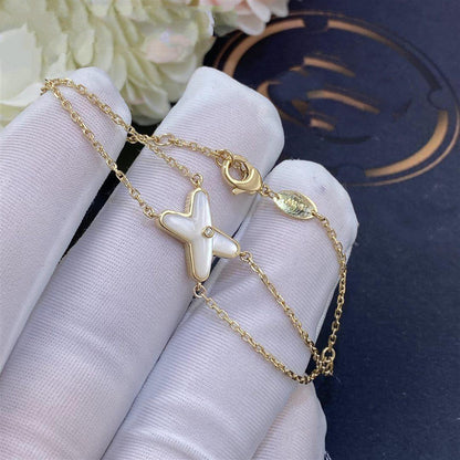 [Regal Jewels]JEUX BRACELET WHITE MOP GOLD 1 DIAMOND