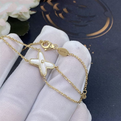 [Regal Jewels]JEUX BRACELET WHITE MOP GOLD 1 DIAMOND