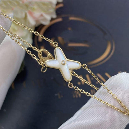 [Regal Jewels]JEUX BRACELET WHITE MOP GOLD 1 DIAMOND