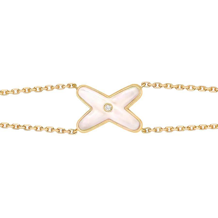 [Regal Jewels]JEUX BRACELET WHITE MOP GOLD 1 DIAMOND
