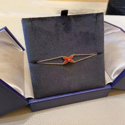 [Regal Jewels]JEUX BRACELET CARNELIAN PINK GOLD 1 DIAMOND