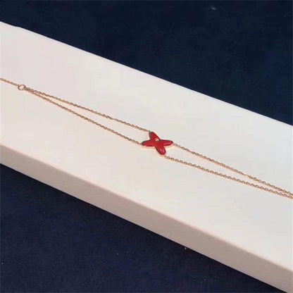 [Regal Jewels]JEUX BRACELET CARNELIAN PINK GOLD 1 DIAMOND
