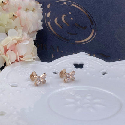 [Regal Jewels]JEUX DE PINK GOLD DIAMOND EARRINGS
