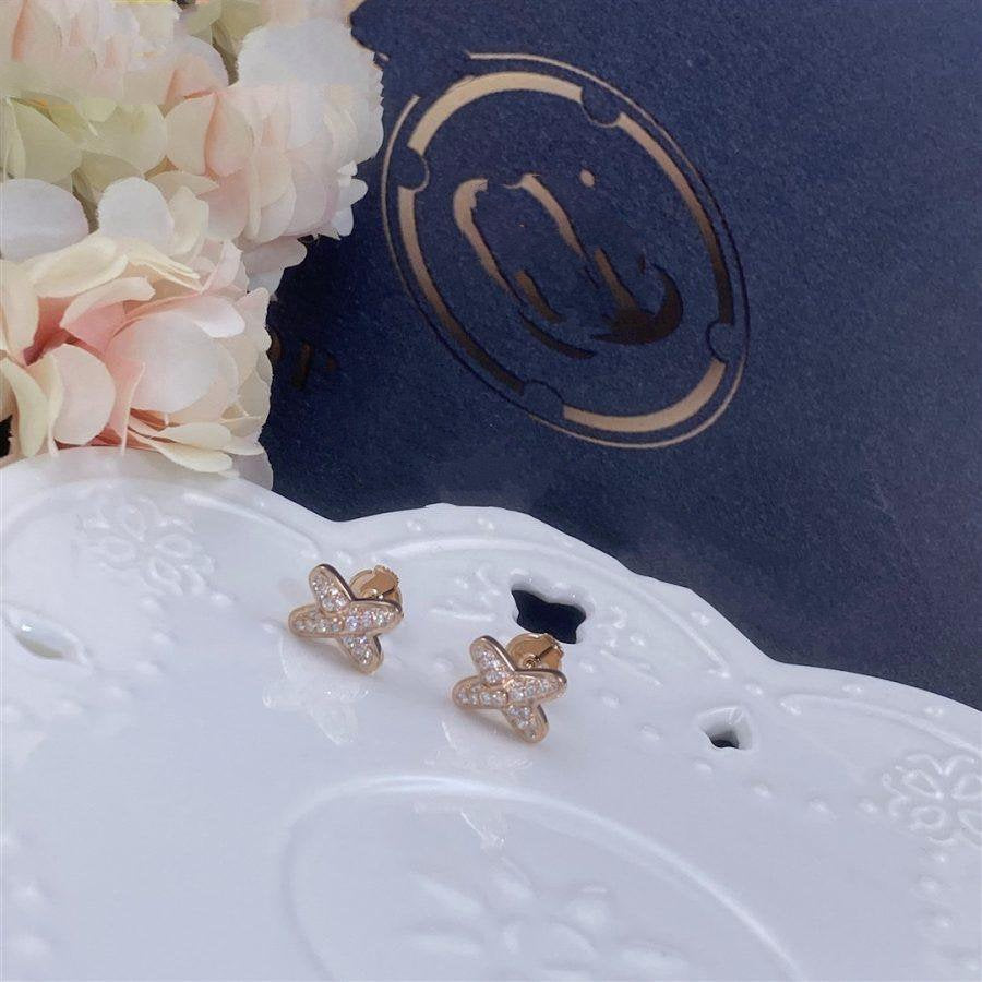 [Regal Jewels]JEUX DE PINK GOLD DIAMOND EARRINGS