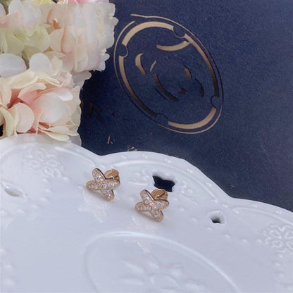 [Regal Jewels]JEUX DE PINK GOLD DIAMOND EARRINGS