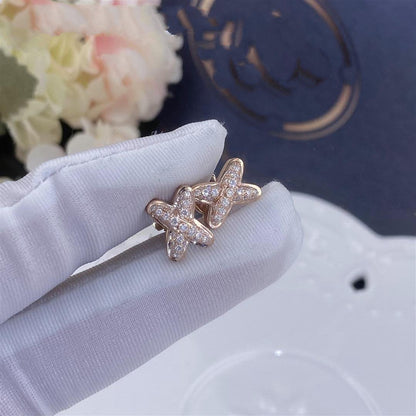 [Regal Jewels]JEUX DE PINK GOLD DIAMOND EARRINGS