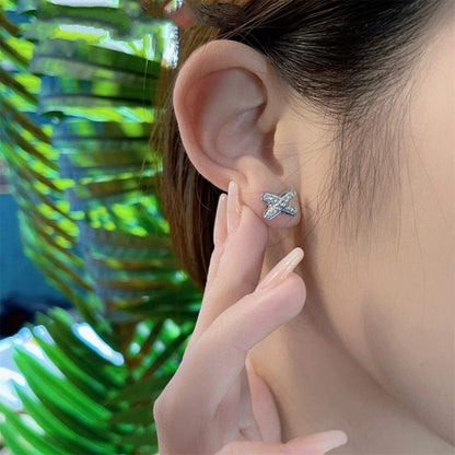 [Regal Jewels]JEUX DE SILVER DIAMOND EARRINGS