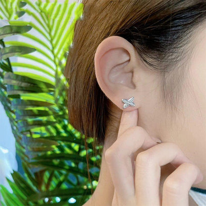 [Regal Jewels]JEUX DE SILVER DIAMOND EARRINGS