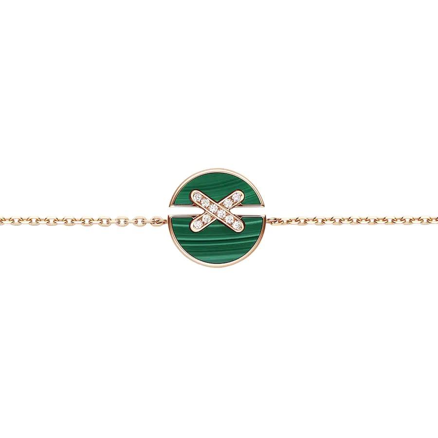 [Regal Jewels]JEUX DE BRACELET MALACHITE PINK GOLD DIAMONDS