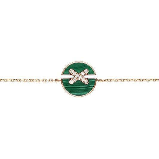 [Regal Jewels]JEUX DE BRACELET MALACHITE PINK GOLD DIAMONDS