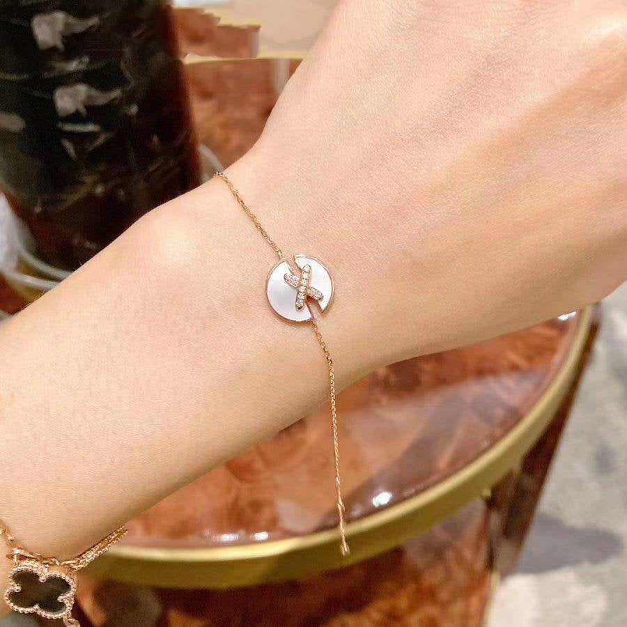 [Regal Jewels]JEUX DE BRACELET MOP PINK GOLD DIAMONDS