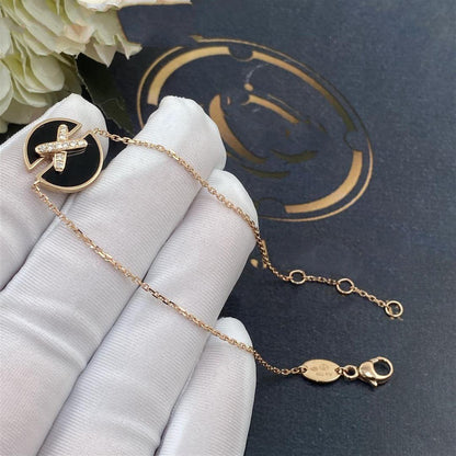 [Regal Jewels]JEUX DE BRACELET ONYX PINK GOLD DIAMOND