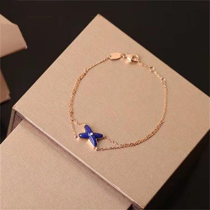 [Regal Jewels]Hollow Design Four-Leaf Clover Flower Shape Ring