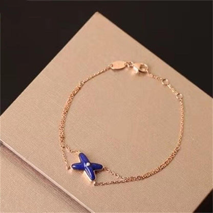 [Regal Jewels]Hollow Design Four-Leaf Clover Flower Shape Ring