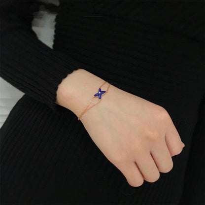 [Regal Jewels]Hollow Design Four-Leaf Clover Flower Shape Ring