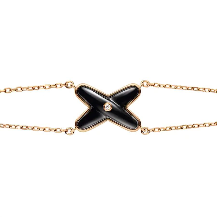 [Regal Jewels]JEUX BRACELET ONYX PINK GOLD 1 DIAMOND