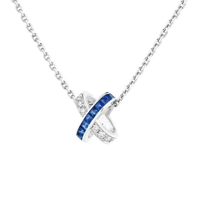 [Regal Jewels]LIENS DIAMOND SILVER NECKLACE