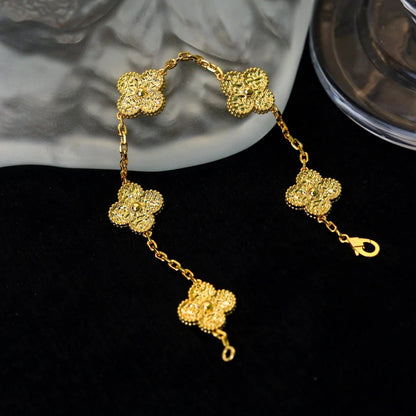 [Regal Jewels]CLOVER 5 MOTIFS BRONZING BRACELET