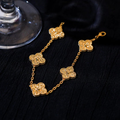 [Regal Jewels]CLOVER 5 MOTIFS BRONZING BRACELET