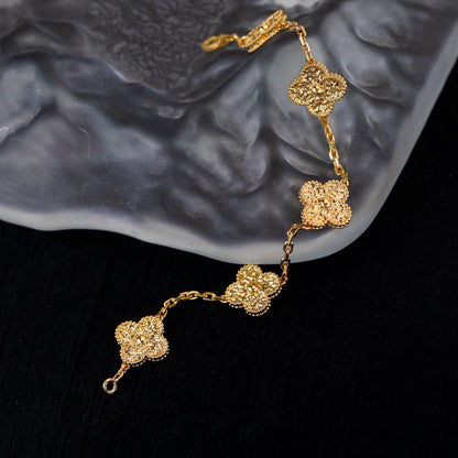 [Regal Jewels]CLOVER 5 MOTIFS BRONZING BRACELET