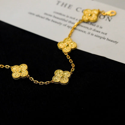 [Regal Jewels]CLOVER 5 MOTIFS BRONZING BRACELET