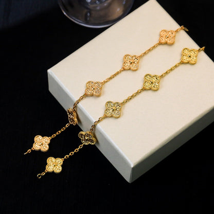[Regal Jewels]CLOVER 5 MOTIFS BRONZING BRACELET