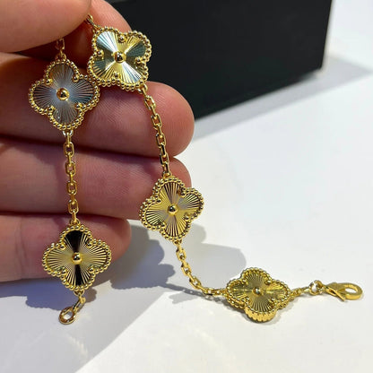 [Regal Jewels]CLOVER 5 FLOWERS LASER BRACELET