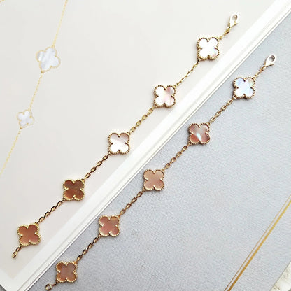 [Regal Jewels]CLOVER 5 PINK MOP BRACELET