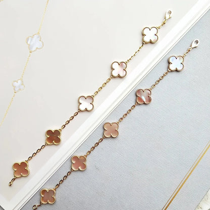 [Regal Jewels]CLOVER 5 MOTIFS  PINK MOP BRACELET COLLECTION