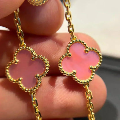 [Regal Jewels]CLOVER 5 PINK MOP BRACELET