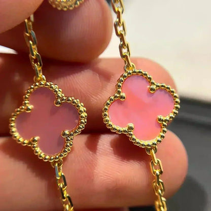 [Regal Jewels]CLOVER 5 MOTIFS  PINK MOP BRACELET COLLECTION