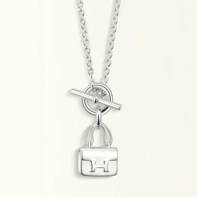 [Regal Jewels]POP H PEDANT SILVER NECKLACE