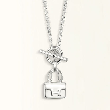 [Regal Jewels]POP H PEDANT SILVER NECKLACE