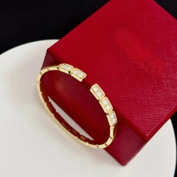 [Regal Jewels]LOVE DIAMOND OPEN BRACELET