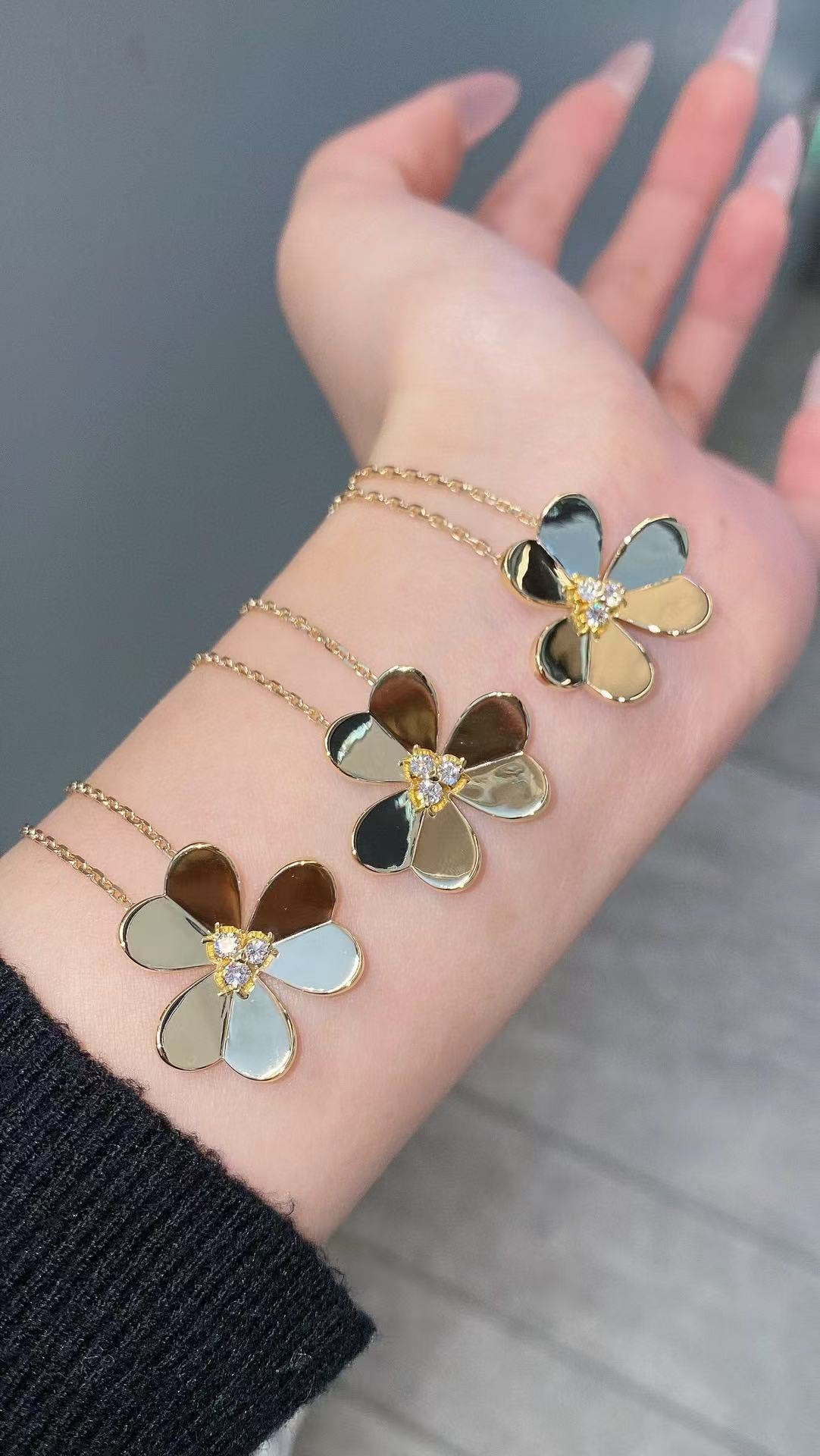 [Regal Jewels]FRIVOLE GOLD FLOWER NECKLACE2