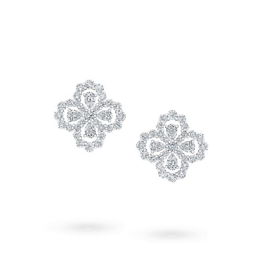 [Regal Jewels]LOOP EARRINGS FULL MOTIF DIAMOND 16MM