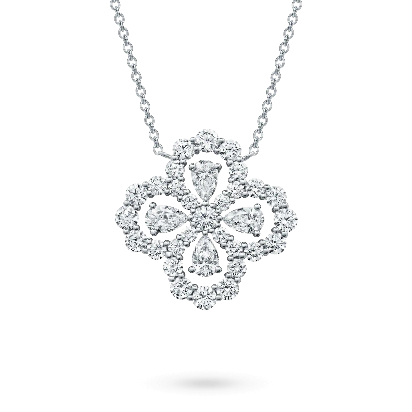 [Regal Jewels]LOOP NECKLACE FULL MOTIF DIAMOND 16MM MULTIPLE COLORS